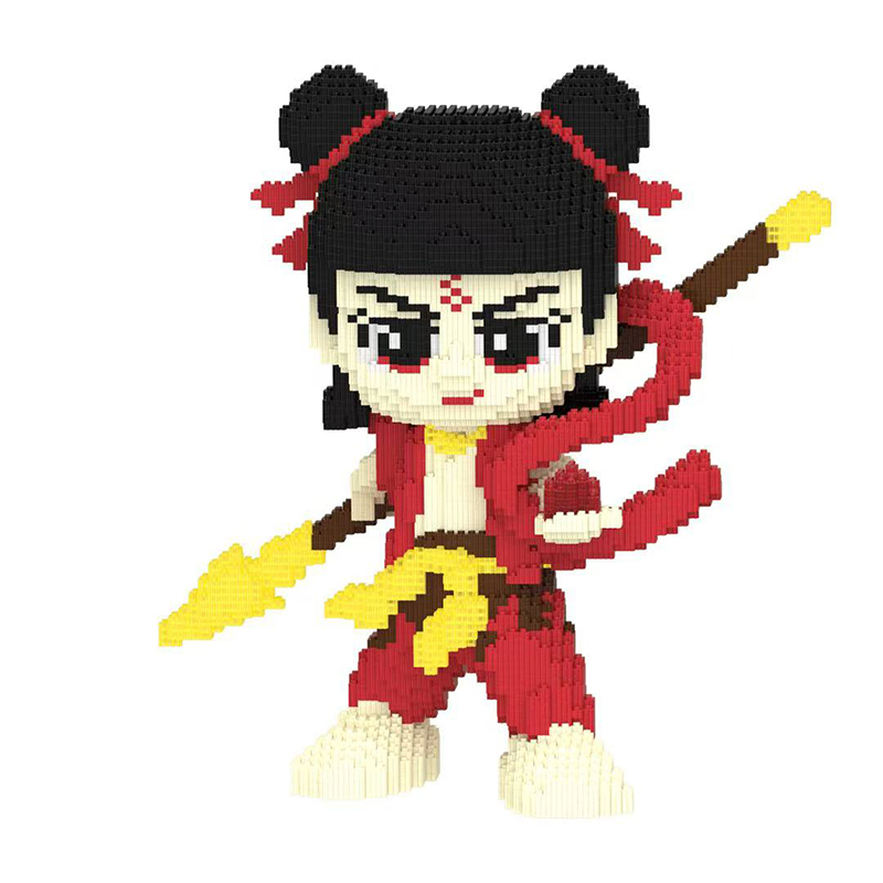 Nezha ビルディングブロック 2025 新しい Nezha 組み立ておもちゃパズル 6 から 12 歳の大人バージョン高難易度リビングルームの装飾品|undefined