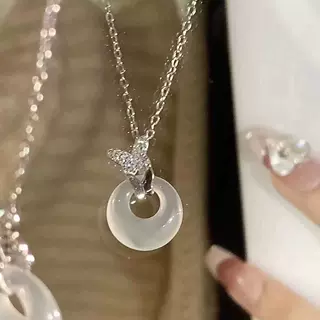蝶恋平安扣项链女ins轻奢小众设计新中式锁骨链送闺蜜女友锁骨链