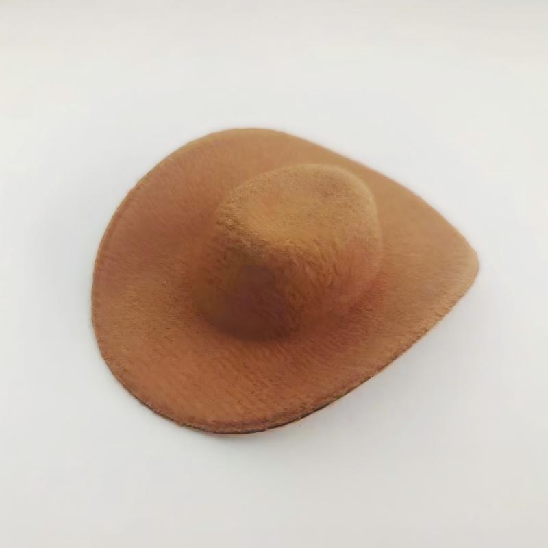 Mini sombrero de jazz sombrero de vaquero occidental joyas para la cabeza escenas de vida miniatura joyas creativas modelo de decoración