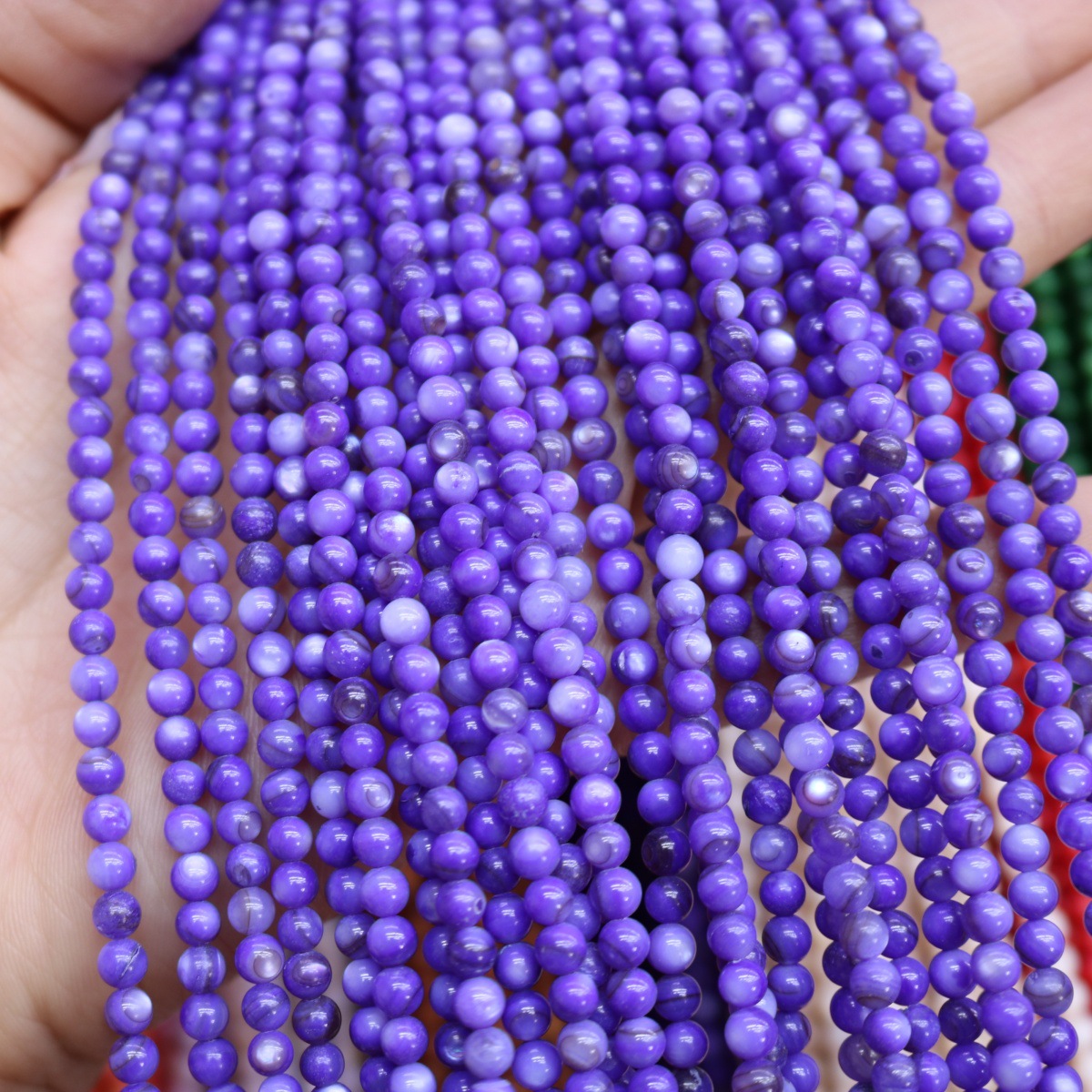 Conchas de agua dulce naturales cuentas mixtas de color 4mm color monocromático bolas perlas sueltas diy joyería accesorios joyería al por mayor image 26