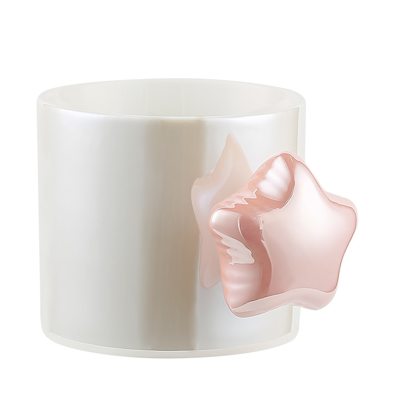Estrellas de lujo cerámicas de lujo ligeras, tazas de agua creativas para el hogar, tazas de agua para beber con alto valor facial
