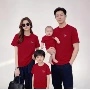 四口短袖独特母子t恤