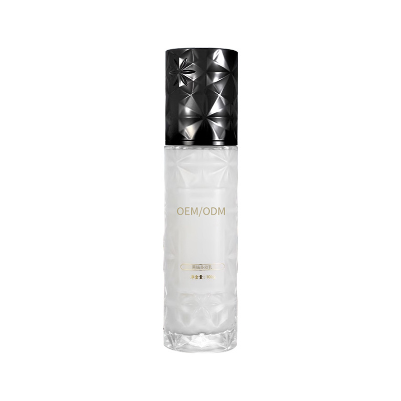 Diamante negro multiefecto leche hidratante profunda humectante firme antiarrugas suavizante relajante fábrica de leche firme OME personalizada