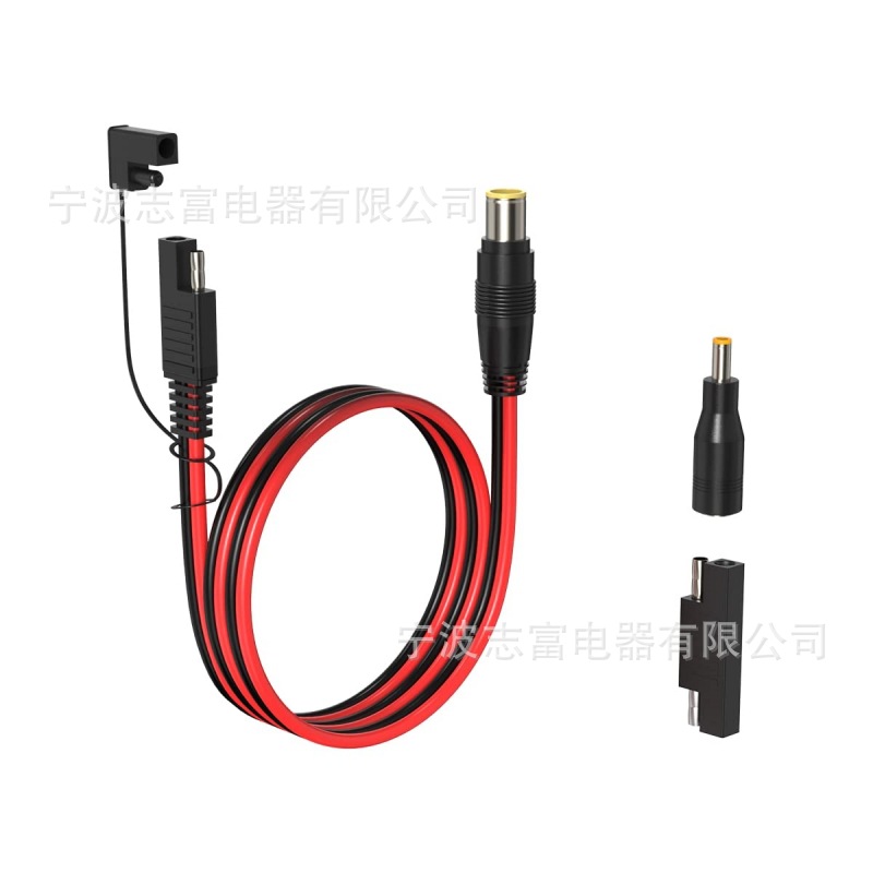 sae转DC7909公头线 太阳能插头电源转换线 SAE带DC7909转接线