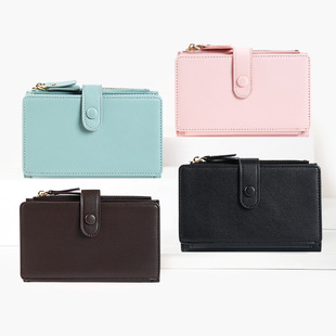 Cross-Border Women's Wallet Short Wallet Zipper Bag Simple Multi-Function 70% off Wallet Short Coin Purse Card Holder