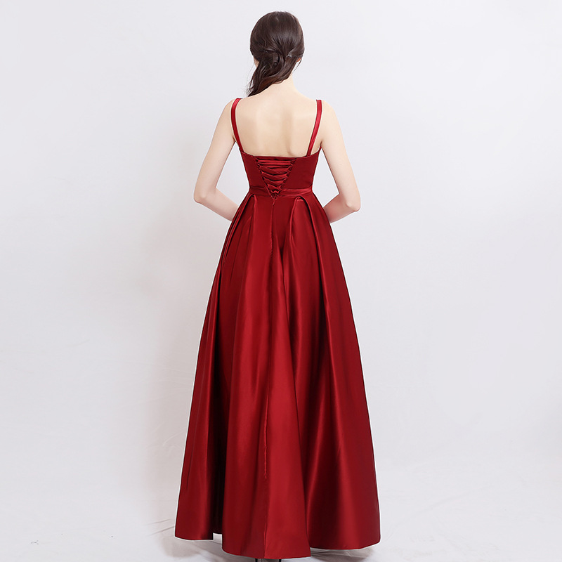Vestidos de noche para mujer, vestidos de novia, vestidos de noche, vestidos de noche sencillos de satén, de Amazon, AliExpress y Wish, europeos y americanos.