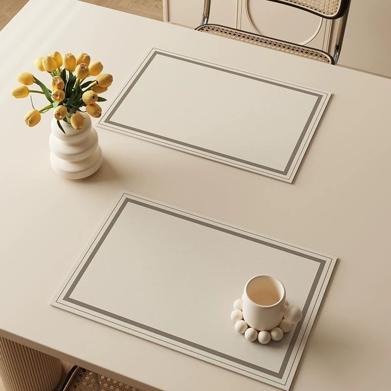 Скандинавский стиль, подложка под западную посуду, водо- и жироотталкивающая термостойкая кожаная салфетка для стола, легкая роскошь, подставка-коастер