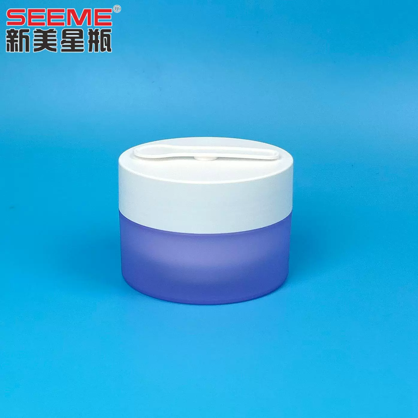 100gPP膏霜瓶双层空瓶卸妆膏带勺哑面广口瓶可替换装化妆品包装