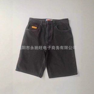 Overseas Direct Sales Cross-Border American Style 2025 Summer New Washed High Street Versatile Loose Distressed Denim Shorts Unisex