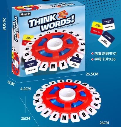 Juego de Mesa de Letras Locas para Niños Plástico Interactivo Educativo