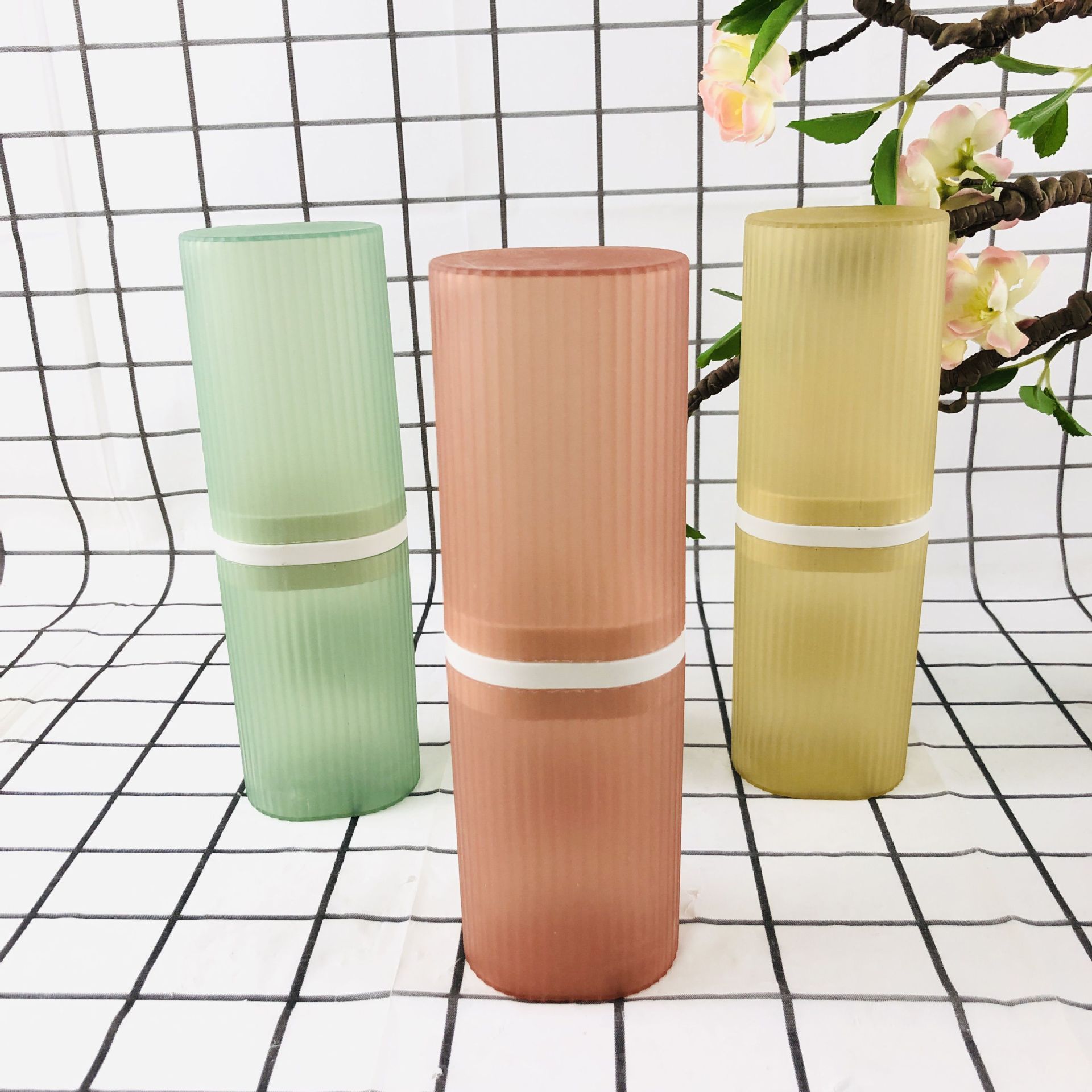 Caja de dientes de viaje portátil, pasta de dientes, cepillo de dientes, juego de almacenamiento, taza de lavado creativa, caja de cepillo de dientes, stock al por mayor