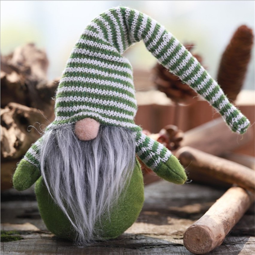 Navidad nuevo sombrero a rayas muñeca sin rostro pequeña muñeca decoración de los niños juguete de peluche creativo estilo europeo y americano