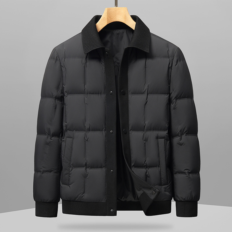 New National Standard 90% down Jacket for Men, 2025 Winter, Light Luxury Lapel, New Casual Fashion Coat, Cross-Border Wholesale