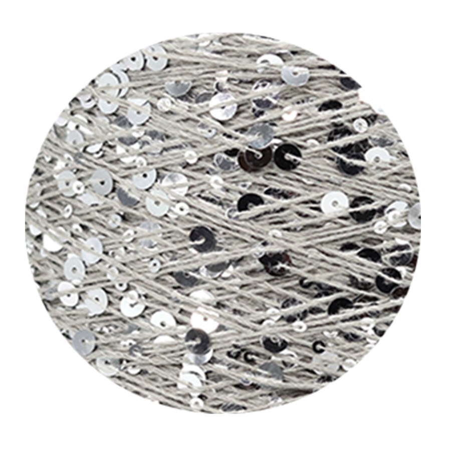 50g algodón lentejuelas hilo 3mm + 6mm peinado tamaño de lujo lentejuelas mano hilo tejer precio al por mayor