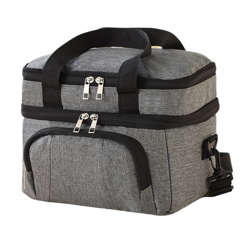 Picnic bag, handheld organizer bag, waterproof double-layer thermos