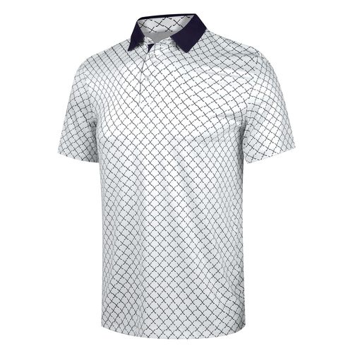 Men's Golf Shirt Short-Sleeve Fun Print Golf Polo Shirt Lightweight Dry-Cool Quick-Dry Collar Golf