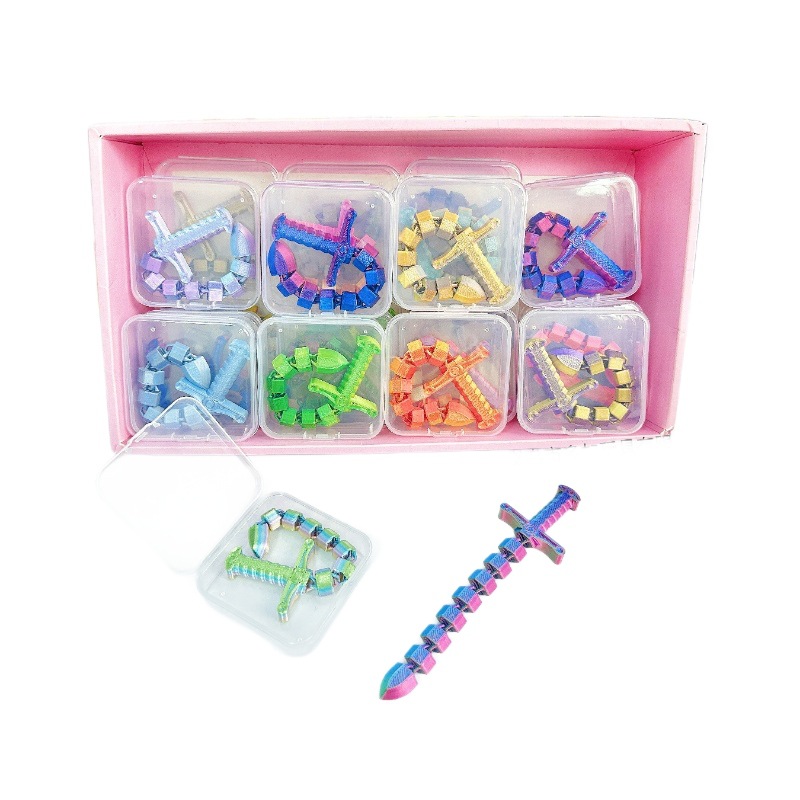 B juguete de impresión 3D de látigo de espada deformable estilo explosivo divertido juguete de descompresión juguete educativo pequeño libro rojo estilo caliente