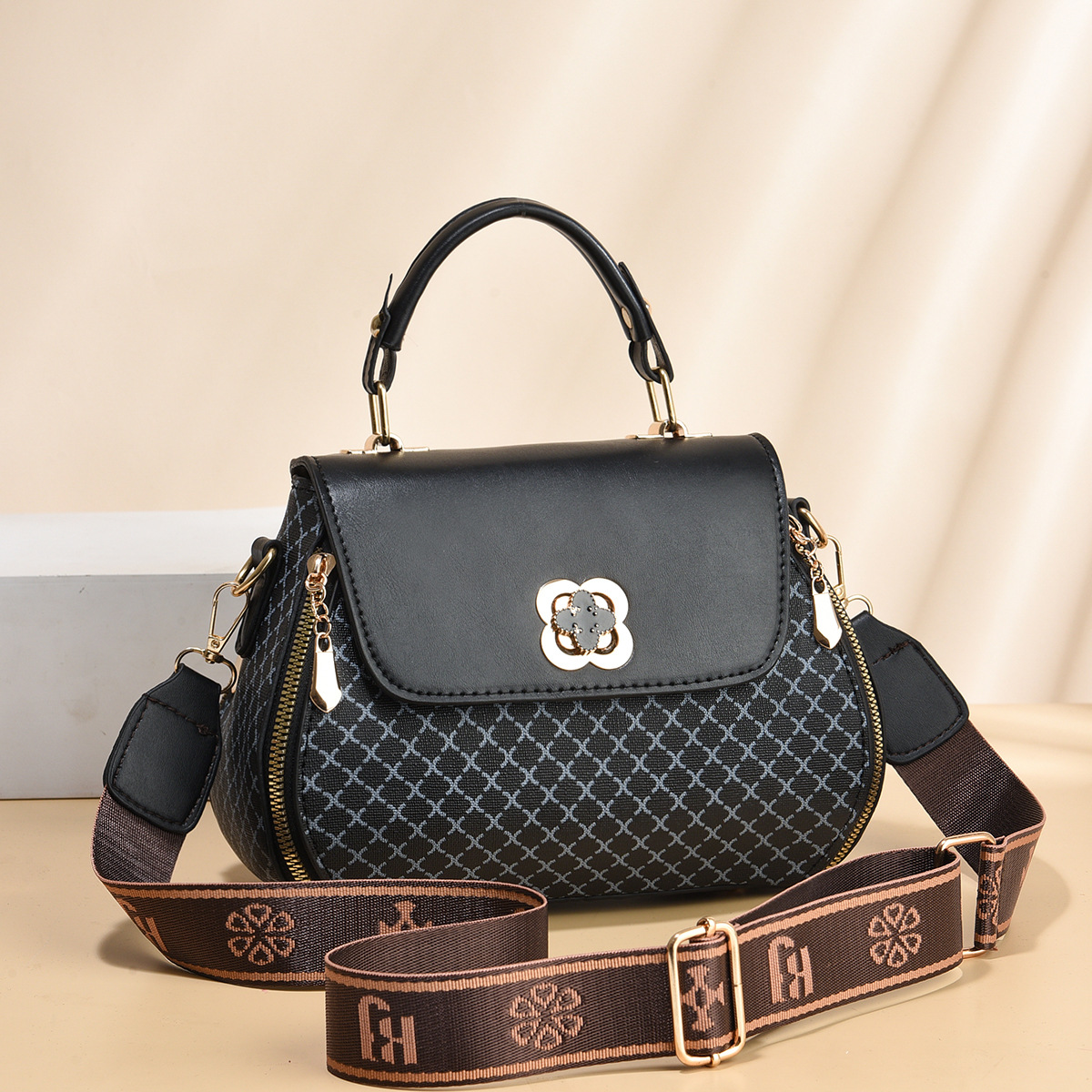 Nuevo bolso de mujer bolso pequeño bolso retrógrado bolso de hombro bolso de textura bolso de mochila simple estilo universal