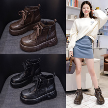 厚底加绒棉鞋马丁靴女2025新直播爆款增高短靴休闲时尚百搭女靴