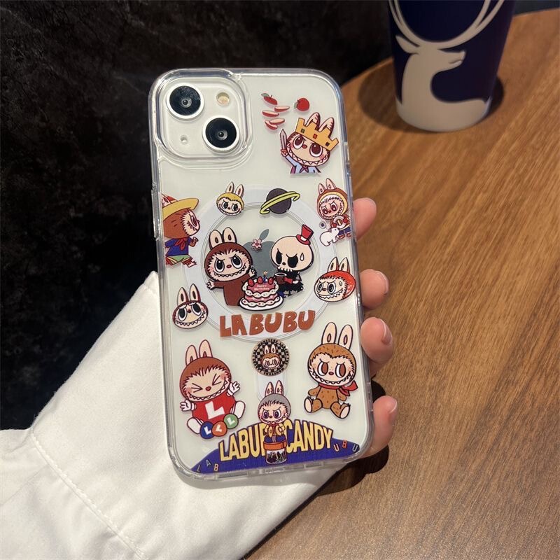 漫画ケーキ labubu 磁気スタンド付き Apple 16promax 携帯電話ケース 1514 ソフト 13 女性 1211|undefined