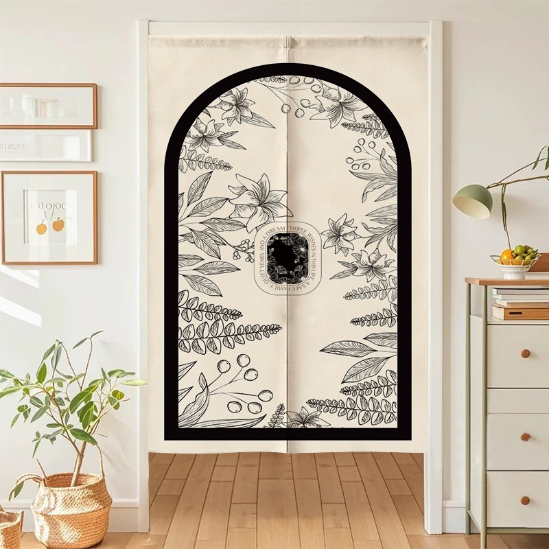 Retro Door Curtain Bedroom Kitchen Partition Curtain Hanging Curtain Toilet Bathroom Privacy Curtain Half Curtain Home Punch-Free Retro Door Curtain Bedroom Kitchen Partition Curtain Hanging Curtain Toilet Bathroom Privacy Curtain Half Curtain Home Punch-Free