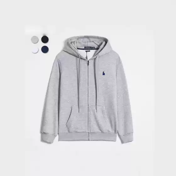 Men's Casual Fleece-Lined Pullover Hoodie with Drawstring Long Sleeve Korean Style Fall Autumn Trendy