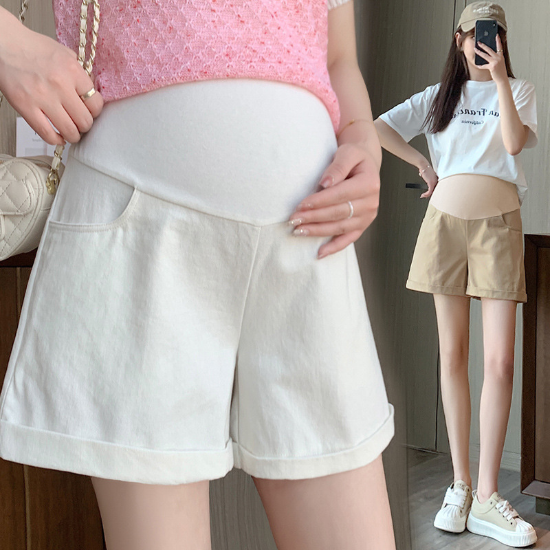Maternity Pants Summer New Ice Silk Cotton Linen Outer Shorts Wide-Leg Pants Loose Slimming A-Line Cargo Shorts for Women Maternity Pants Summer New Ice Silk Cotton Linen Outer Shorts Wide-Leg Pants Loose Slimming A-Line Cargo Shorts for Women