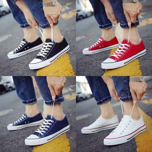 New Men's Canvas Shoes Trendy Couple Casual Shoes Low-top Sneakers Men's Shoes Wide Size Wholesale Vulcanized Shoes