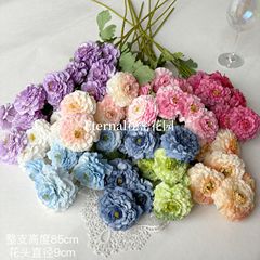 シミュレーション6頭の錦鯉牡丹の花の結婚式の背景の花の壁の生け花の装飾のテーブルの花の結婚祝いの列の花の道案内の花の材料