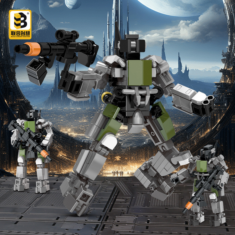 Institución educativa capacitación de regalos de bloques de construcción para niños puzzle ciencia enseñanza juguetes de ensamblaje Qintian Kong mecha exclusivo transfronterizo image 13