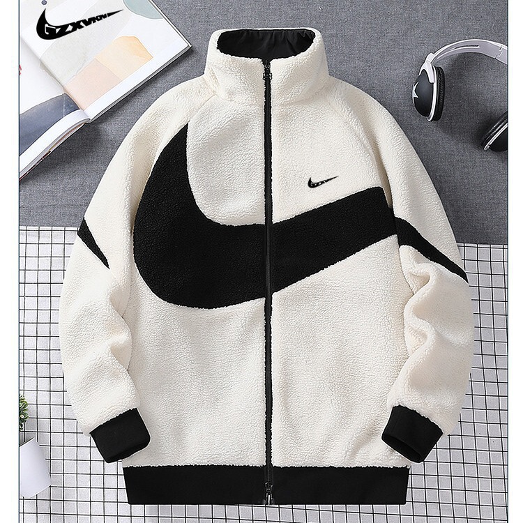 Cross-Border Men's Clothing 2026 Winter Reversible Lamb Wool Cotton Jacket Trendy Color-Blocking Couple Style Warm Casual Coat