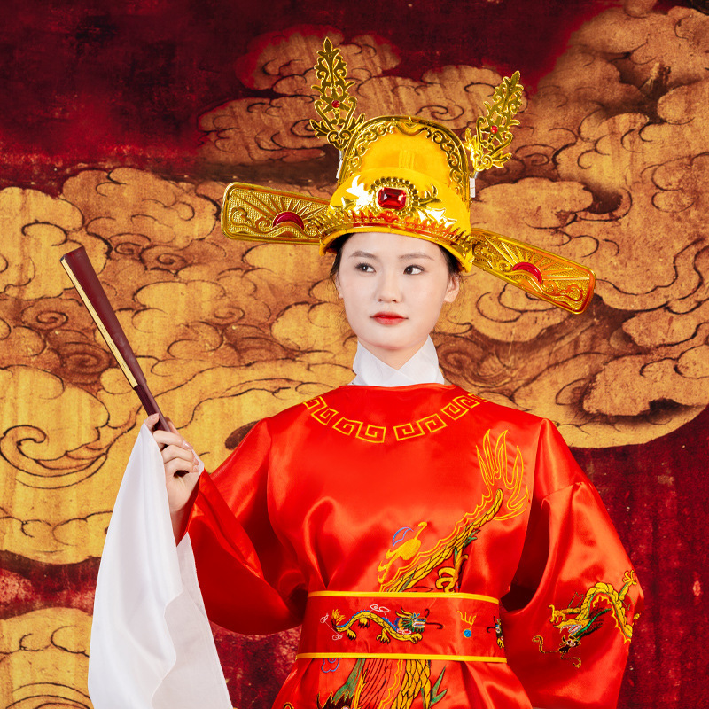 Qianzhu 中秋節博餅帽子、状元服、状元帽子、新郎帽子、中国風の結婚式、状元馬博餅|undefined