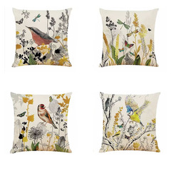 2024 New Modern Minimalist Butterfly Bird Car Decor Cushion Home Sofa Linen Square Pillowcase