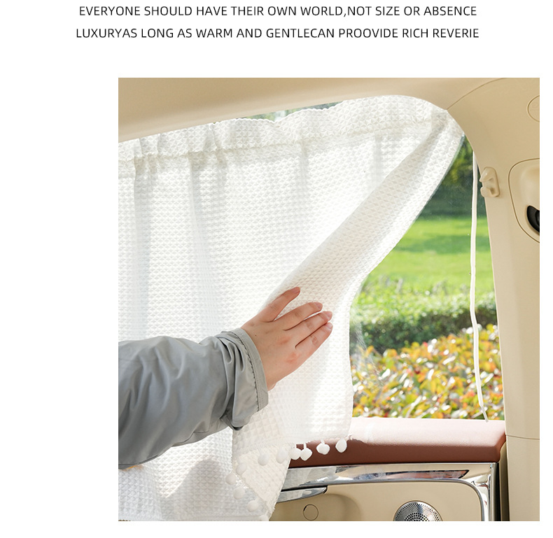 Large waffle flower car window sunshade summer sun protection and heat insulation car curtain suction cup car sunshade