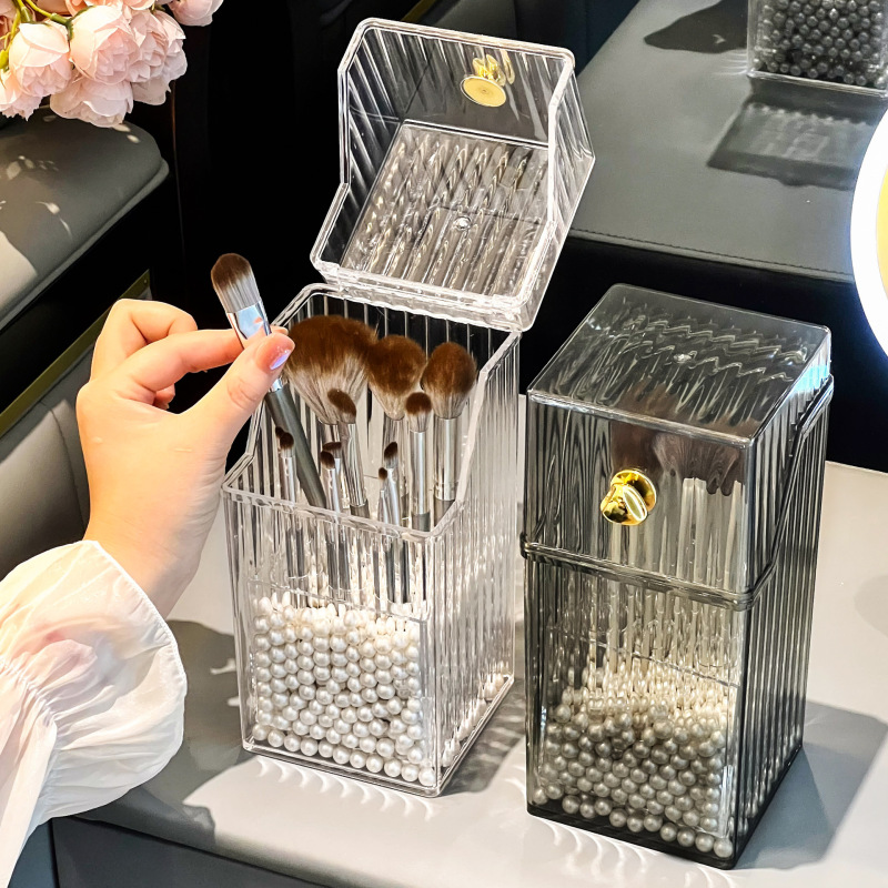 防塵化粧ブラシ収納筒筆桶ブラシデスクトップ化粧台アクリル眉筆化粧品アイシャドー収納ケース|undefined