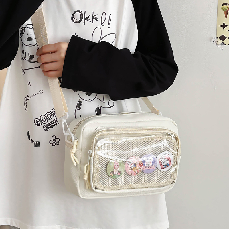 日本の女の子のイン透明痛バッグバースナックショルダークロスボディバッグ女性の多用途カジュアル携帯電話小さなバッグ|undefined
