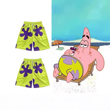 夏季派大星宝宝卡通同款短裤男女夏季宽松休闲裤情侣卡通沙滩裤潮