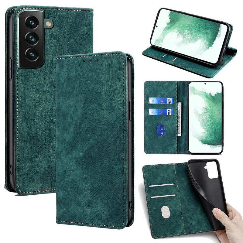 Suitable for Samsung S26Ultra Mobile Phone Leather Case, S24 Wallet Anti-Theft Swipe Protection, S22Plus Magnetic Flip Phone Case