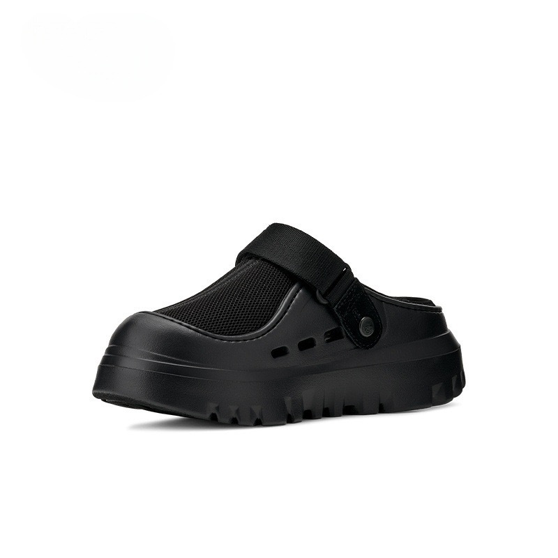 Media pantuflas Baotou de altura de suela gruesa, ropa exterior de mujer, primavera y verano de 2025, nuevos deportes y ocio, sandalias de playa de un pie