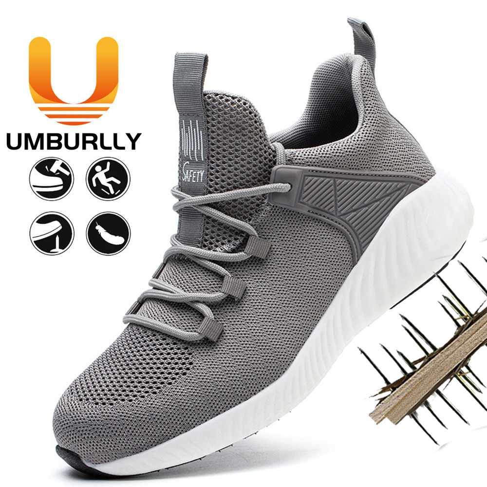 跨境新款劳保鞋男防砸防刺穿轻便舒适安全鞋橡胶底safety shoes