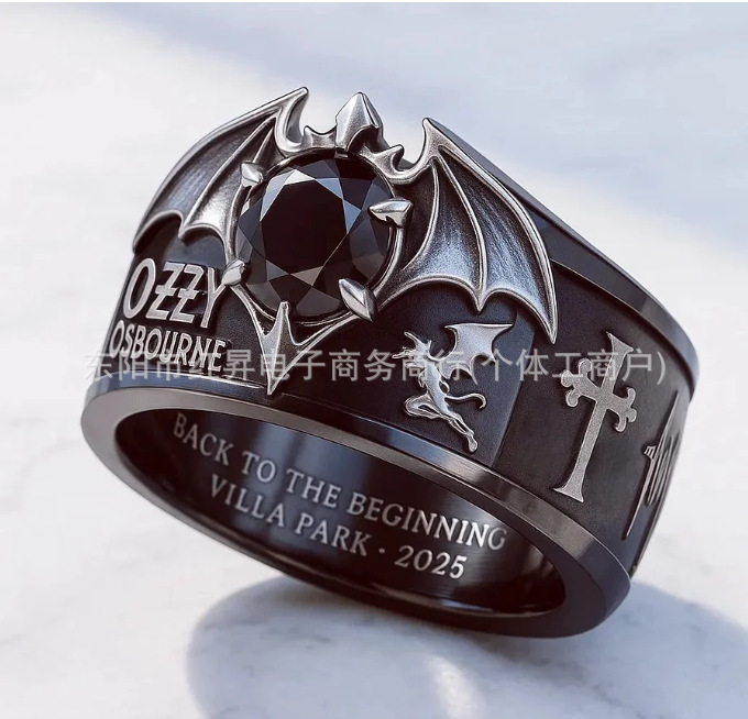 跨境新品Ozzy Osbourne Commemorative Ring  奥兹·奥斯本纪念戒|undefined
