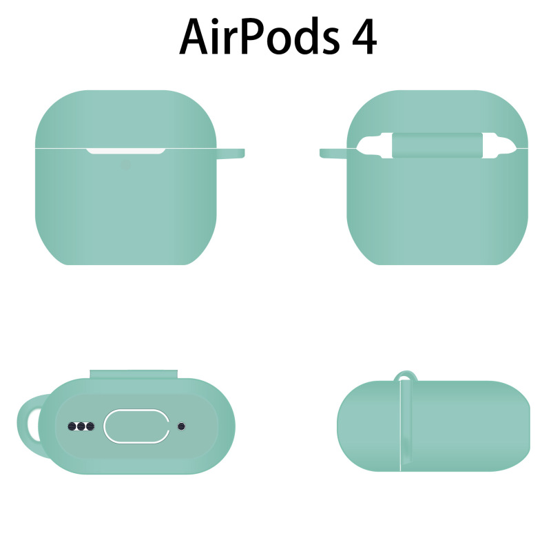 Suitable for Apple AirPods 4/5 Wireless Bluetooth Earphones, Silicone Case, Protective Shell, Anti-Fall Storage Bag, Thick New Model Suitable for Apple AirPods 4/5 Wireless Bluetooth Earphones, Silicone Case, Protective Shell, Anti-Fall Storage Bag, Thick New Model