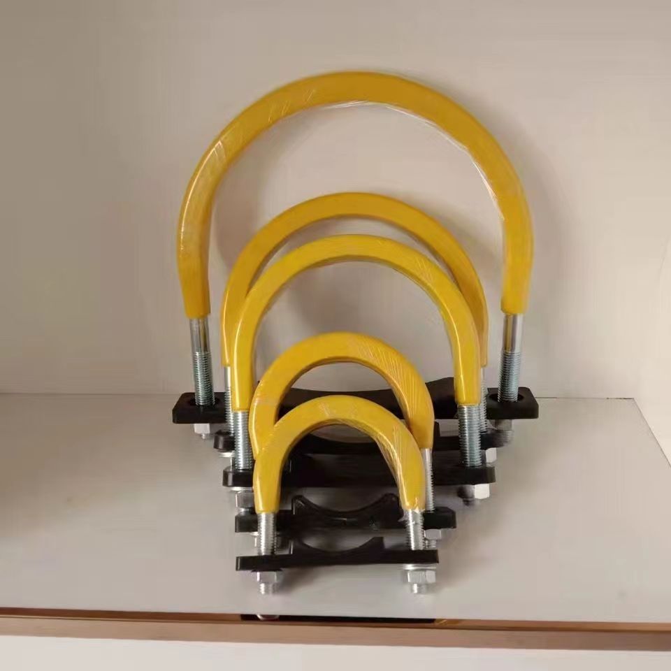 船用管夹U型管卡包胶U型卡管卡砼泵配件泵车管夹