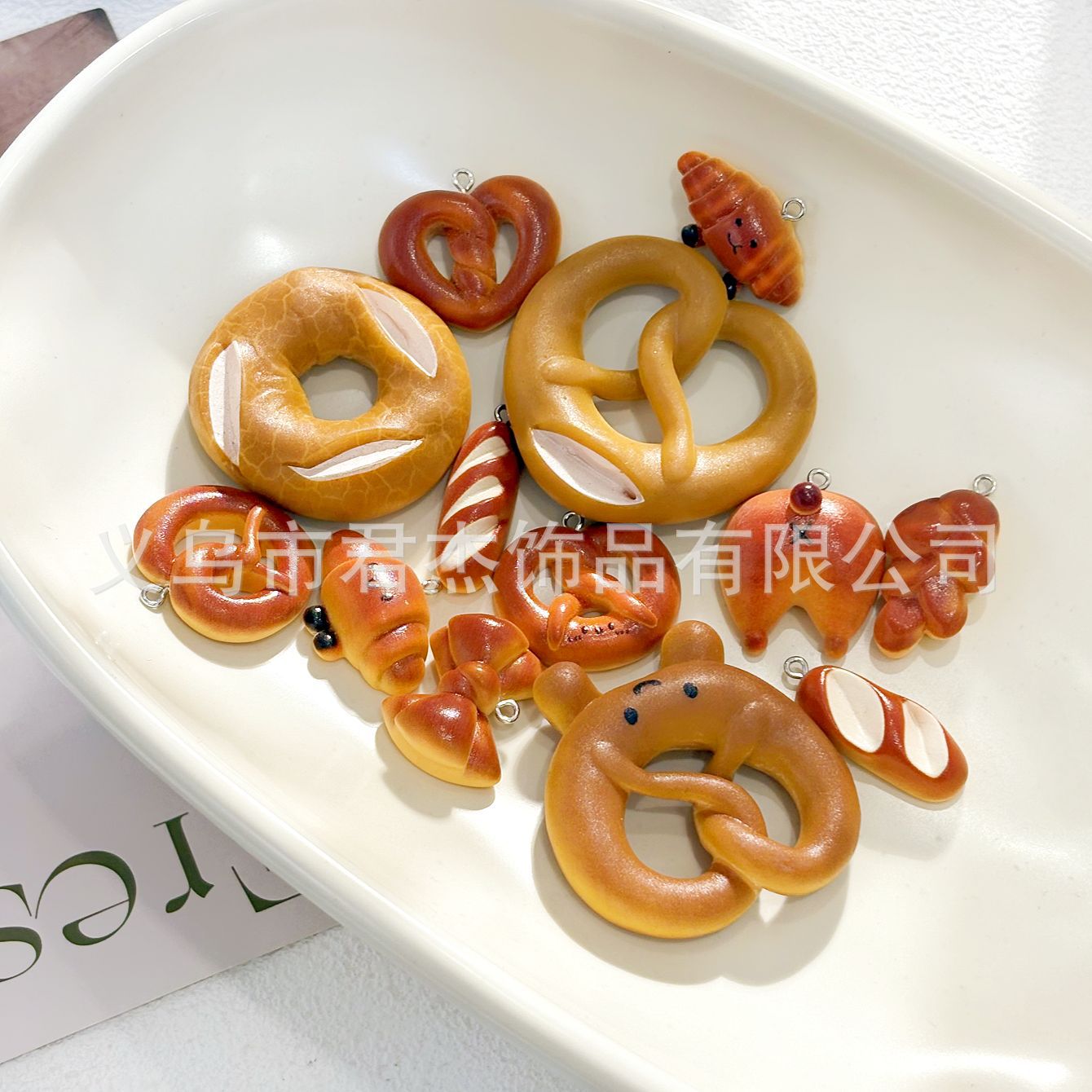 碱水面包烘烤小贝果树脂食玩配件diy饰品手机壳洞洞鞋扣发饰材料