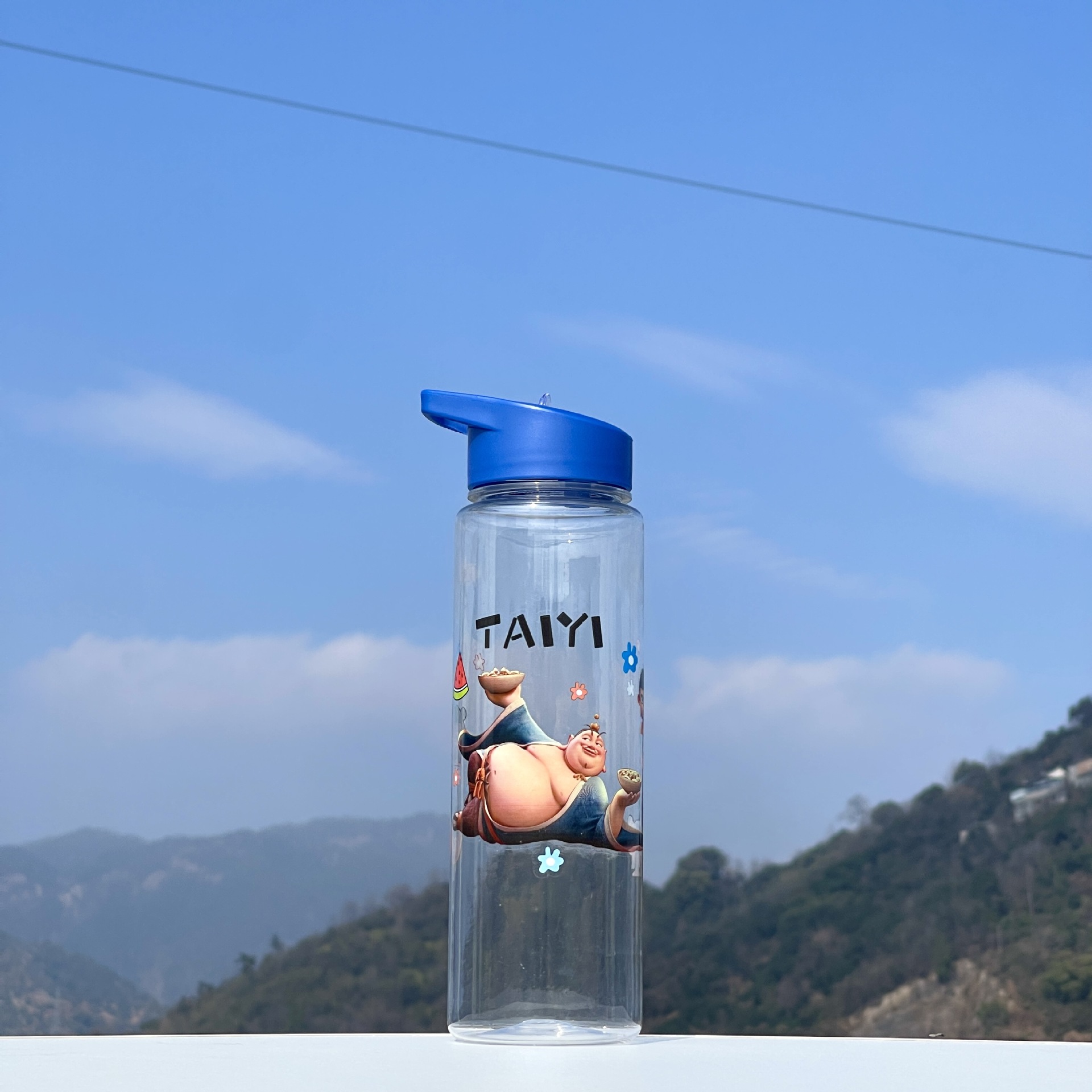 Taza de paja Kapi Barakatong con cierre Taza de mano Taza de plástico para deportes y fitness Taza de agua espacial para hombres y mujeres