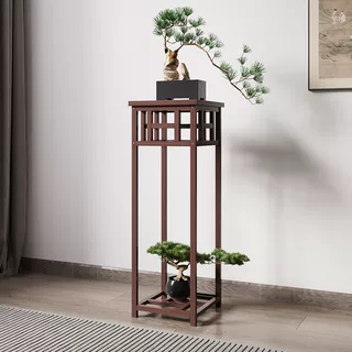 新中式楠竹花架阳台花架置物架实木花架子花盆架客厅落地式花台架