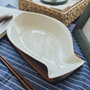 Jingdezhen ceramic tableware fish plate home plate bone porcelain house steamed fish plate large steamed fish sushi plate