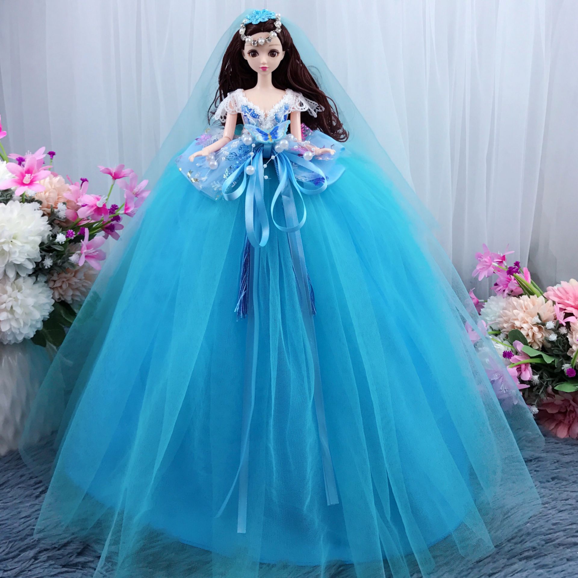 厂家批发婚纱公主仿真洋娃娃玩具单个公仔舞蹈学校招生礼物