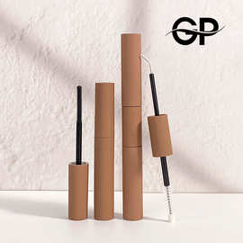 橡皮漆棕色双头睫毛胶水管包材 卸胶瓶分段式假睫毛胶水空瓶 跨境