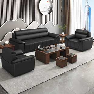 Office Sofa Business Reception Simple Reception Office Sofa Coffee Table Combination Set Cat Claw New Style